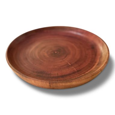 Custom Made African Mahogany Wooden Plate