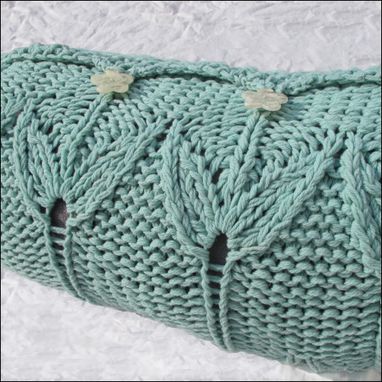 Custom Made Hand Knit Merino Bolster Cover