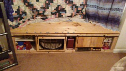 Custom Made Barn Door Bay Window Bench And Kennel