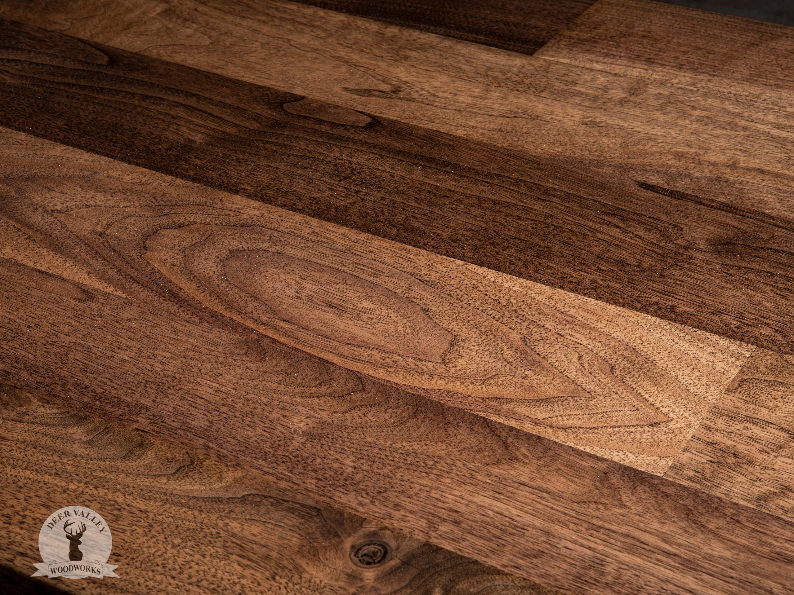 Buy Custom Sit Stand Desk, Walnut Straight Desk, Solid Wood Desk