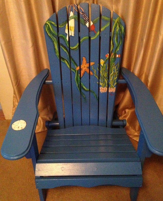 Hand Crafted Hand Painted Adirondack Chair by Beach Chairs 