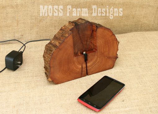Custom Made Rustic Phone Dock Iphone Charging Station Droid Holder