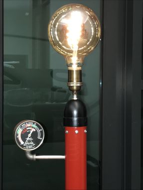 Custom Made Steampunk Lamp - Vintage Edison, Gas Pump Inspired Lamp