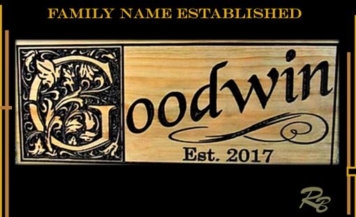 Custom Made Established, Family Name Sigm, Signs, Wood, Family Name
