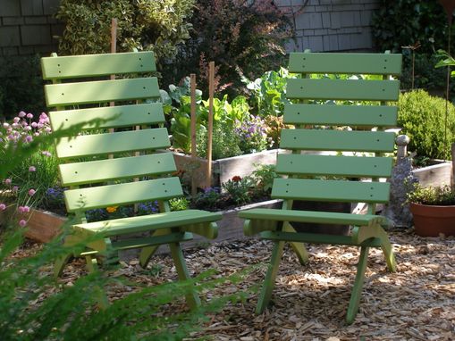 Custom Made Comfy High Back Outdoor Cedar Chair - Colorful / Durable / Storable
