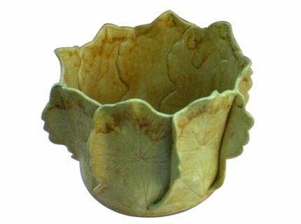 Custom Made Geranium Leaf Vase - Tan