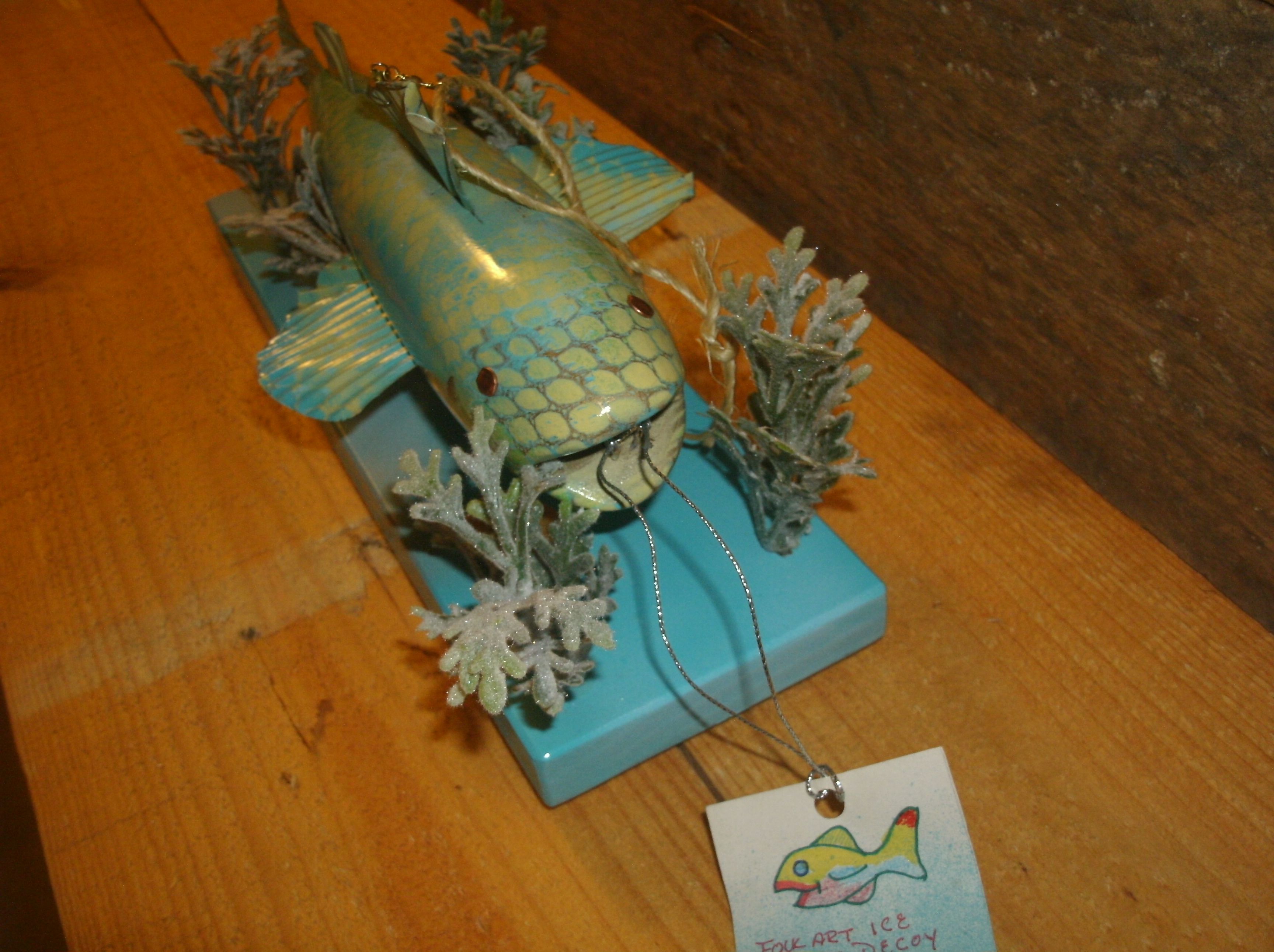 Hand Crafted 'Antiqued' Ice Fishing Decoys by Fatdog Productions