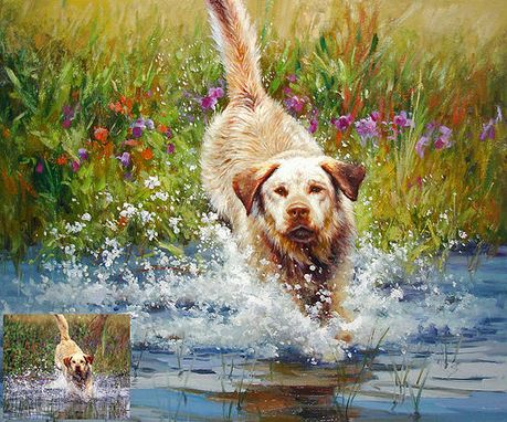 Custom Made Made To Order Pet Painting! Your Photos Can Become Oil Or Watercolor Portraits