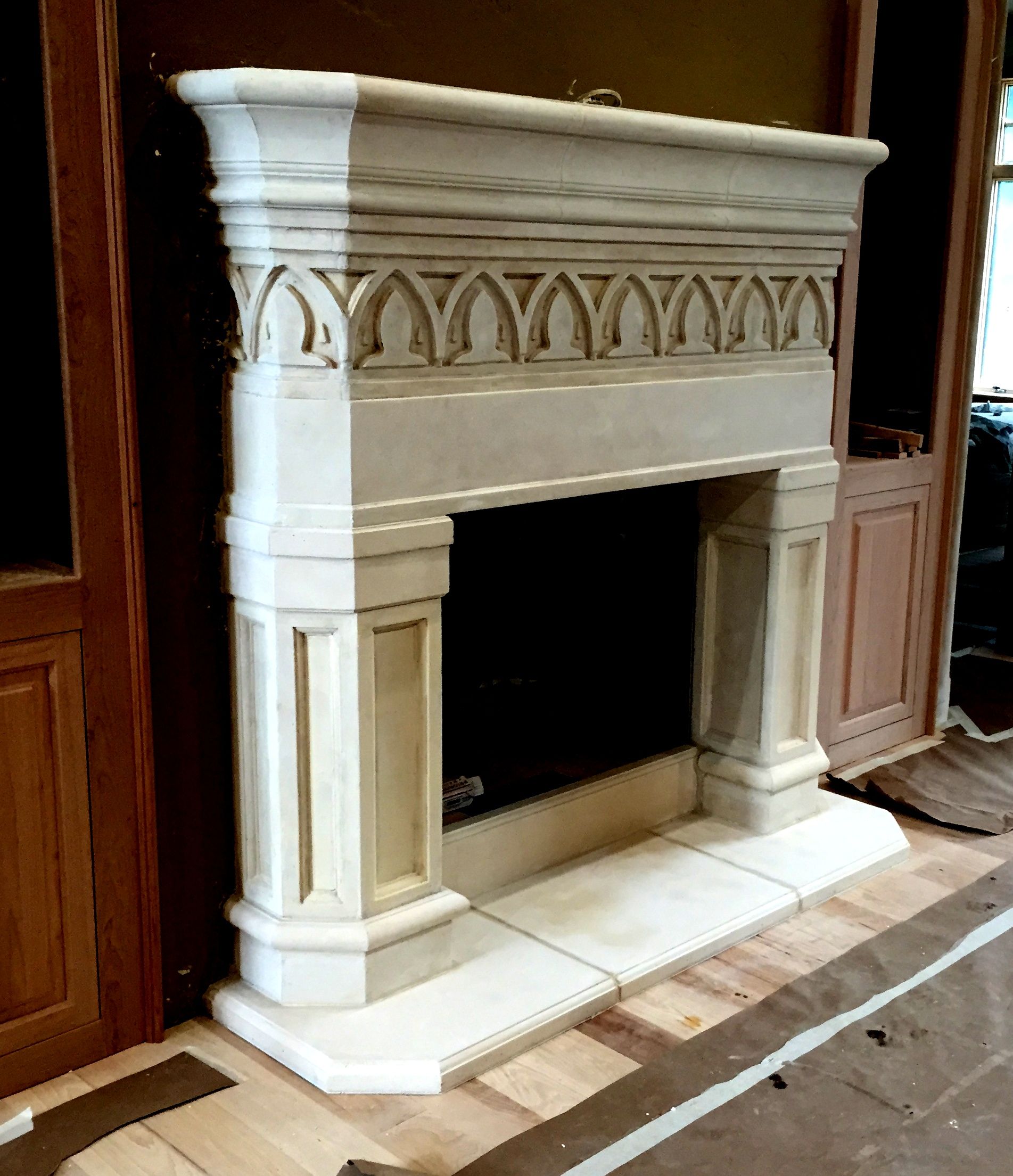 Custom Concrete Fireplace Mantels by Stone Effects