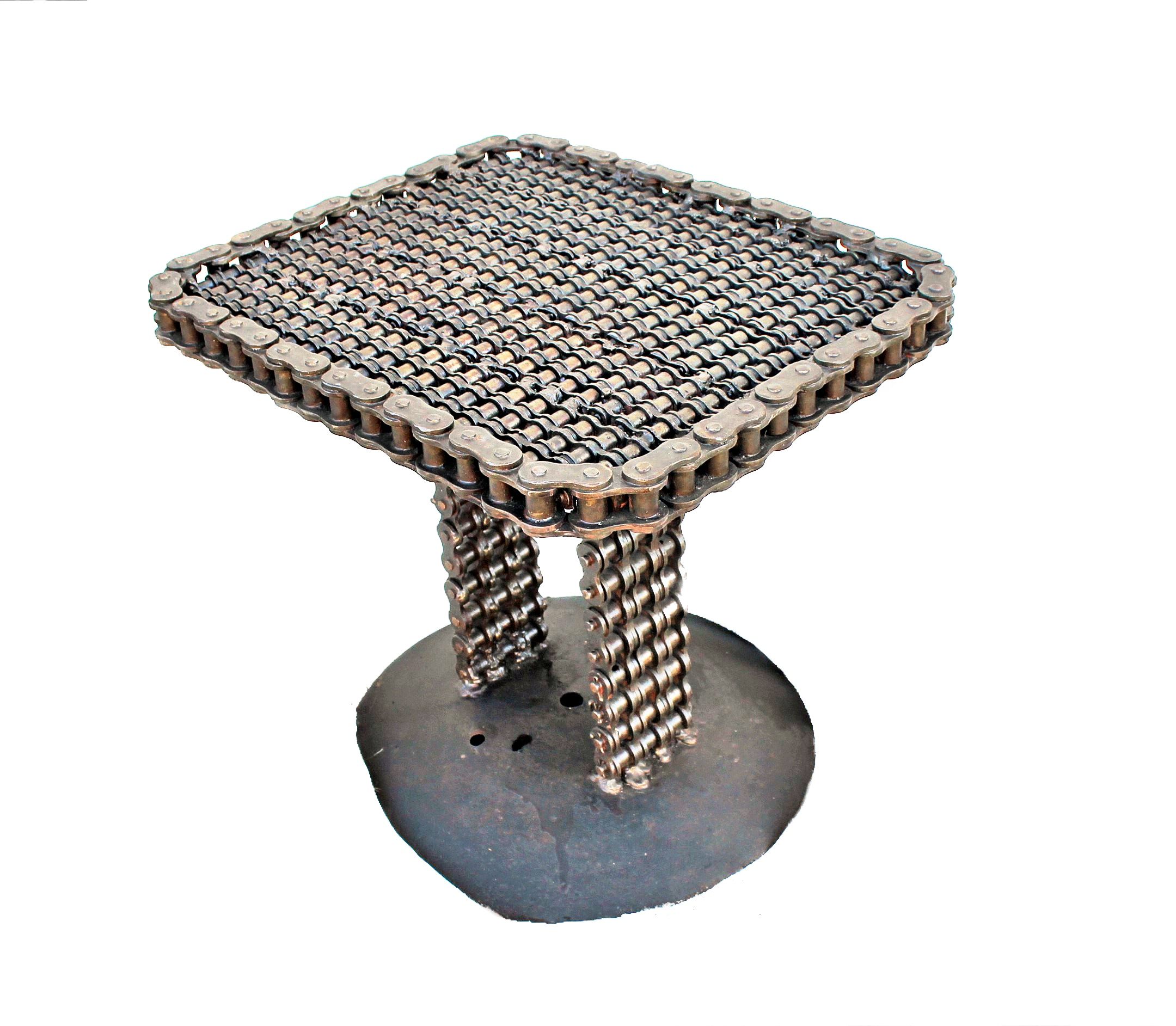 Buy Hand Made Chain Art End Table Chain Art Furniture, made to order
