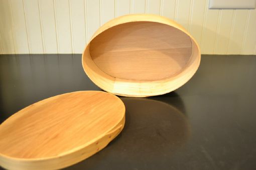 Custom Made Maple And Sycamore Shaker Style Oval Box #4 Size