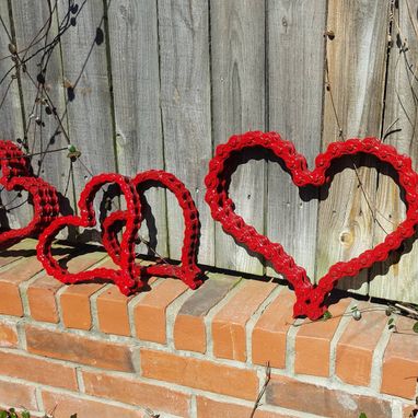 Custom Made Metal Red Heart Sculpture Art Artwork Anniversary Wedding Valentine Gift