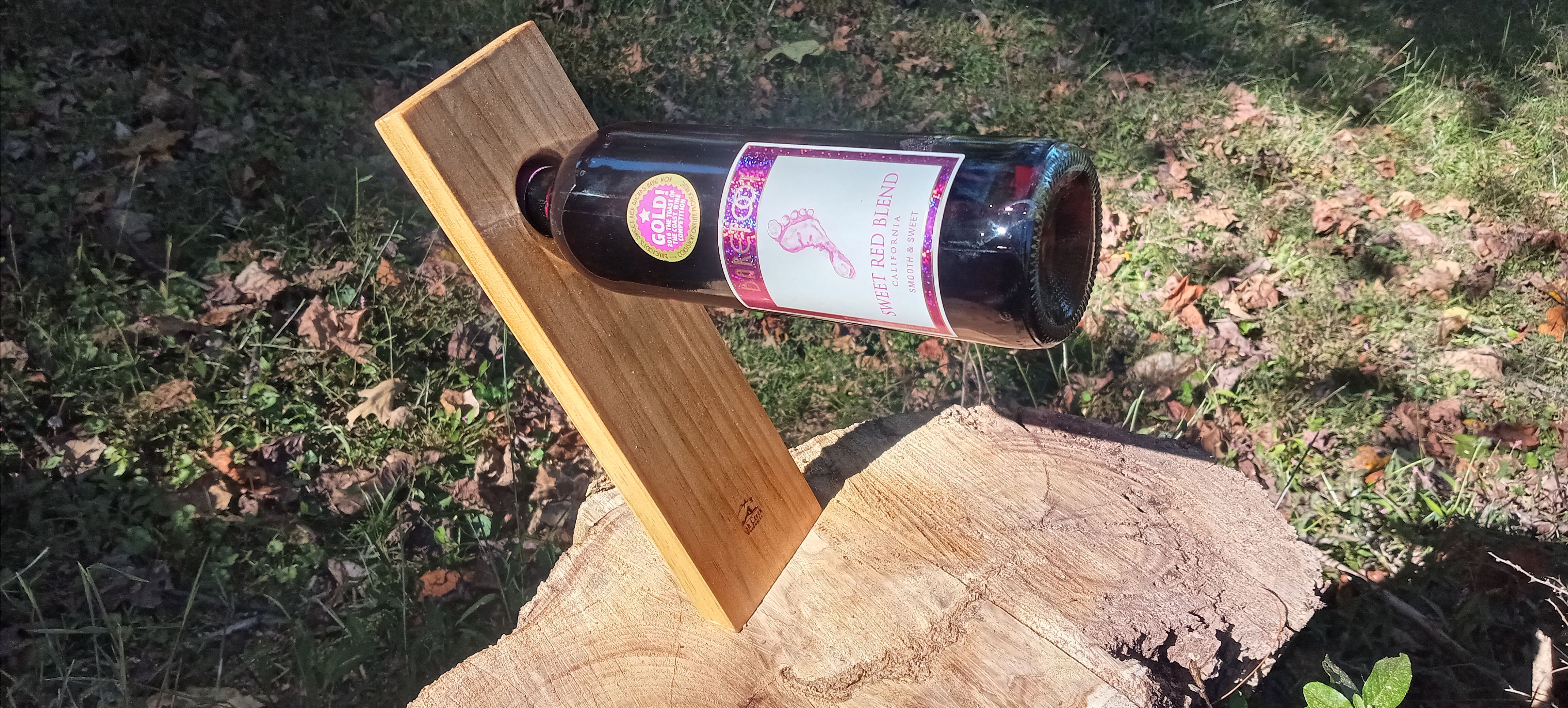 Buy Hand Made Hand Crafted Floating Wine Bottle Holder, made to order