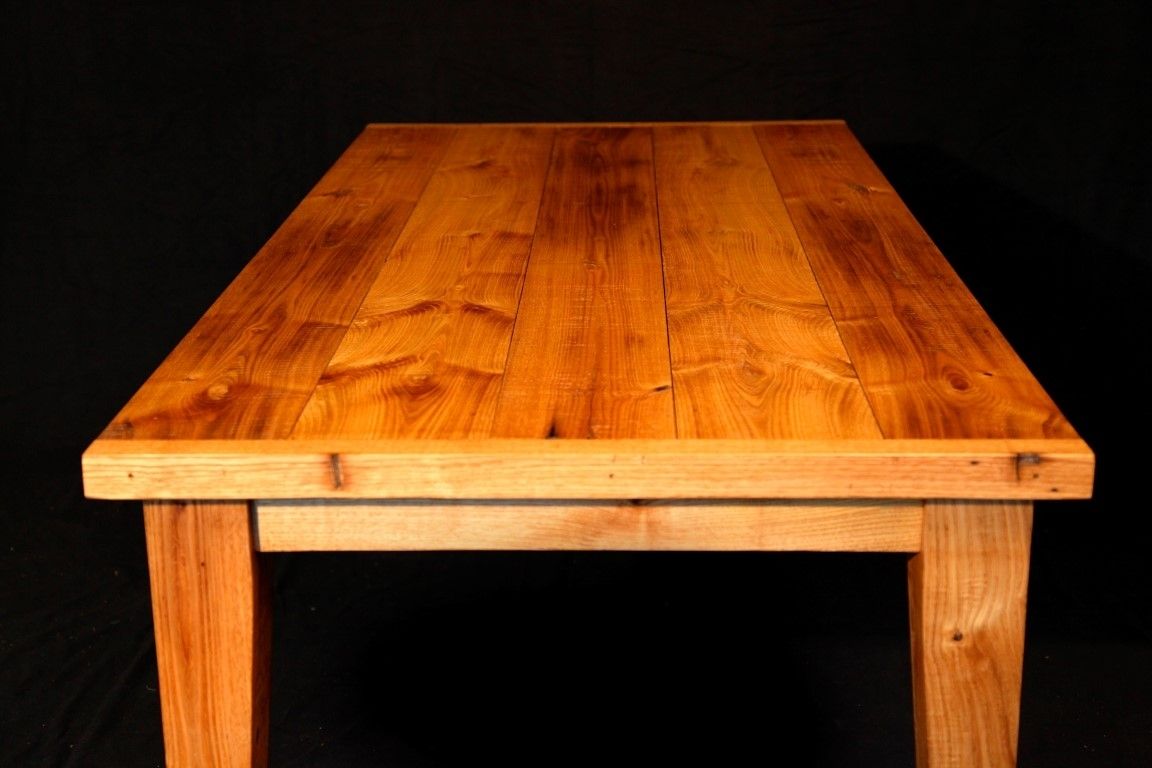 Hand Crafted Reclaimed Rustic Chestnut Framhouse Dining Table by JKB Design