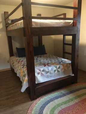 Custom Made Rustic Queen Bunk