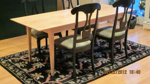 Custom Made Dining Table In Figured Maple