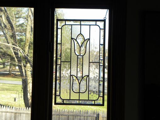 Custom Made Beveled Glass Window, Kitchen Cabinet Panel