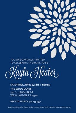 Custom Made Bridal Shower Invite