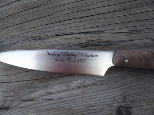 Custom Made Claro Walnut Vegetable Knife