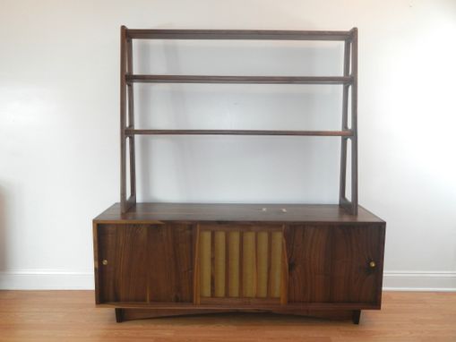 Custom Made Mid Century Modern Danish Modern Credenza/Sideboard With Upper Shelves