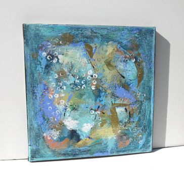 Custom Made Sale - Turquoise Flurry, Canvas Art, 12"/12", 30/30 Cm