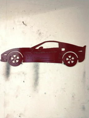 Custom Made Custom Metal Chevy Corvette Wall Art