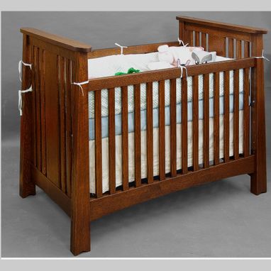 Custom Made Quartersawn Oak Mackintosh  Convertible Crib