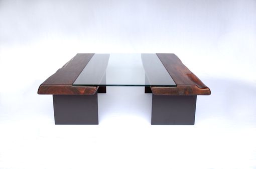 Custom Made The Vale Coffee Table -- Walnut/Glass/Steel