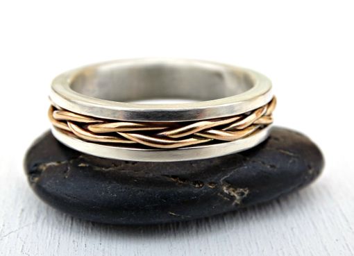 Buy a Custom Made Celtic Wedding Band Men, Gold Braided Wedding Ring