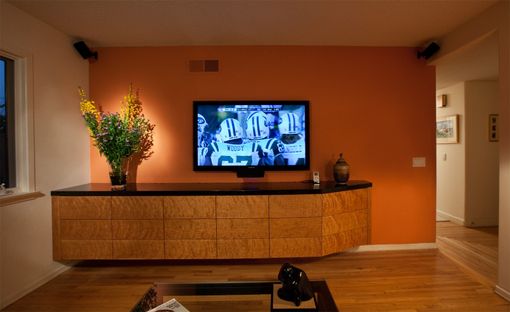 Custom Made Cantilever Entertainment Center