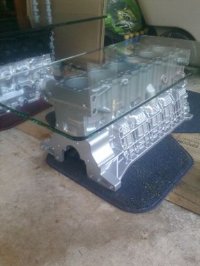 Custom Made Recycled Bmw 2.8l Aluminum Engine Coffee Table