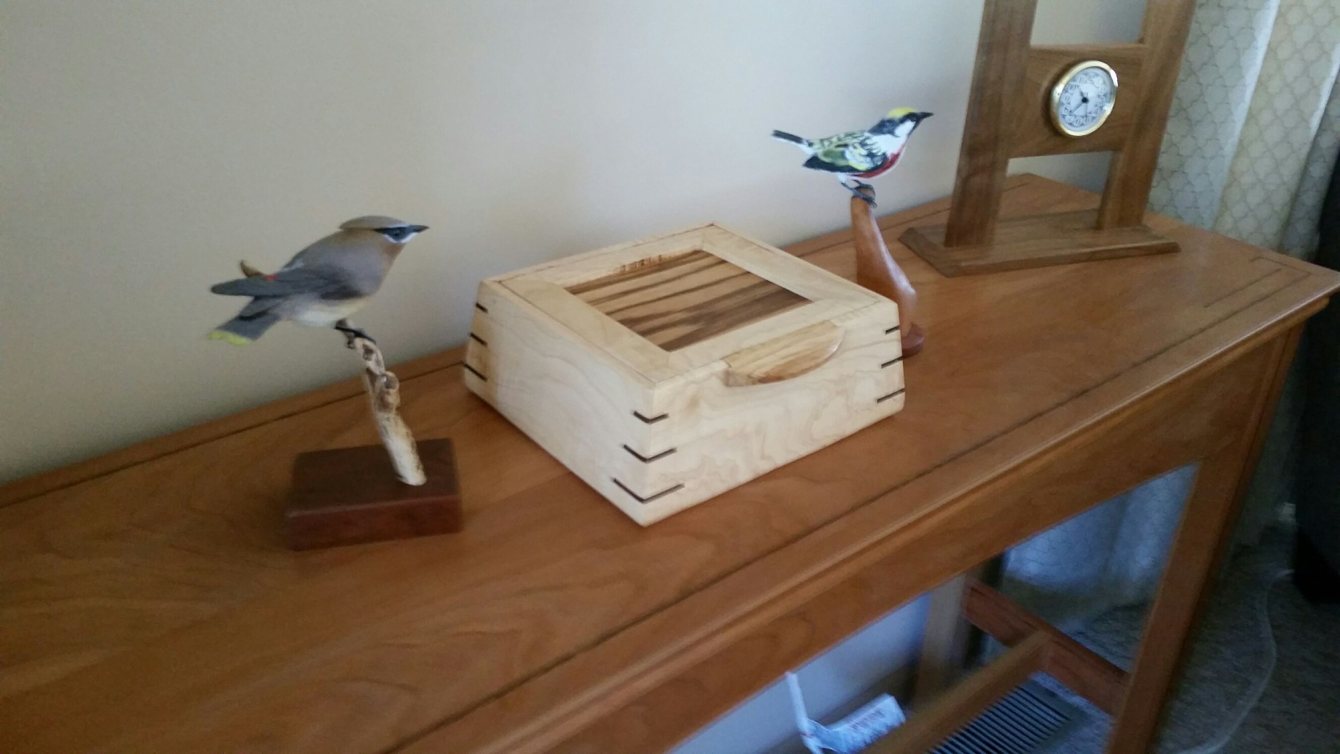 Buy Custom Curly Maple And Zebra Wood Cremation Urn, made to order from