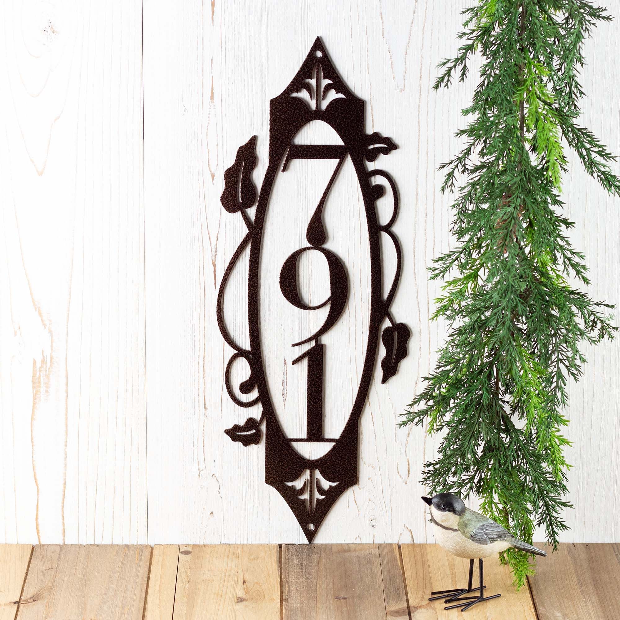 Buy Hand Crafted Custom Address Sign, Metal With Personalized