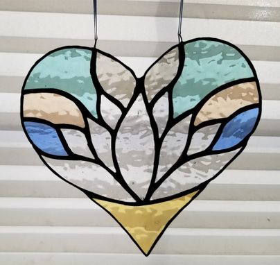 Custom Made Lotus Heart Stained Glass