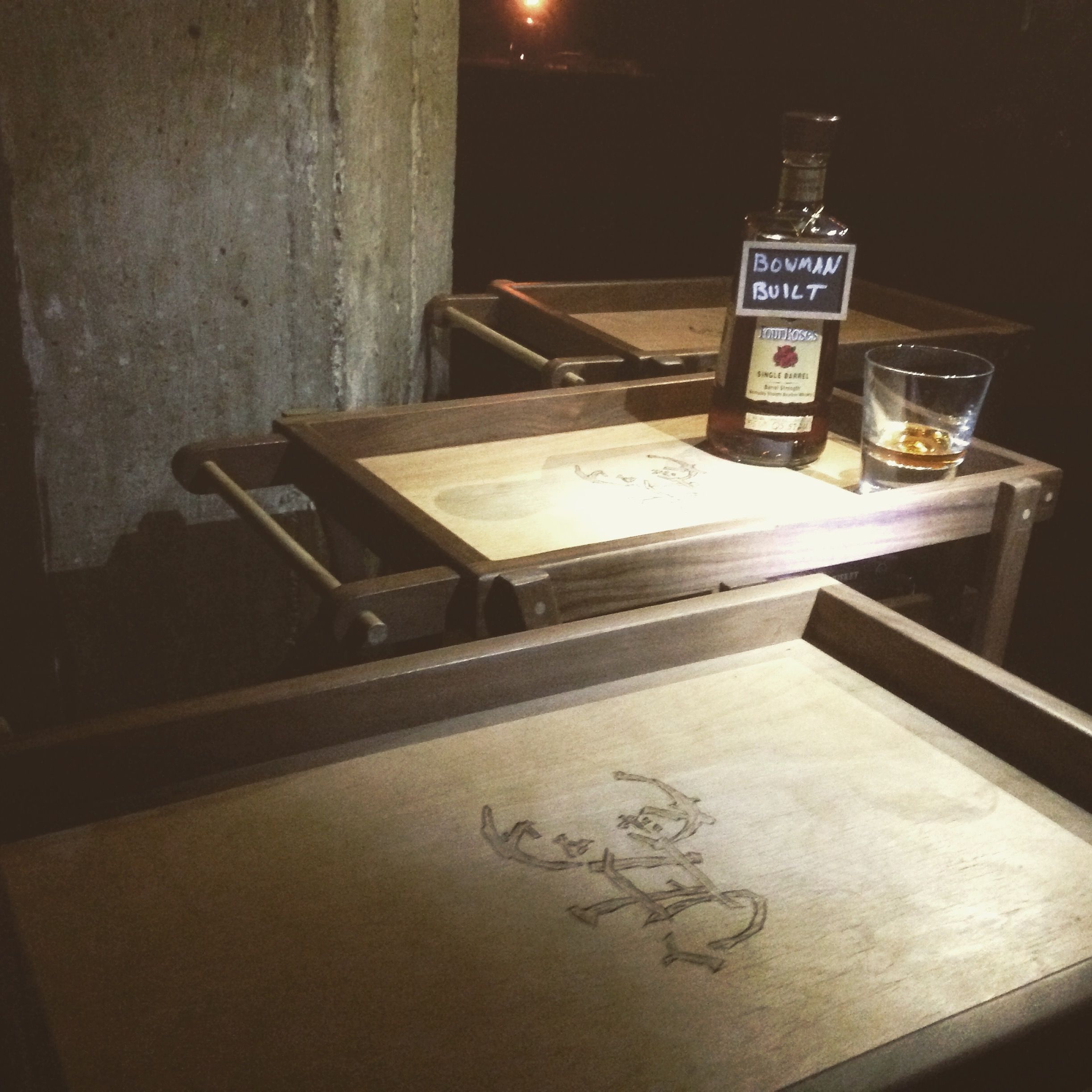 Hand Made Custom Bar Cart by Bowman Built Designs