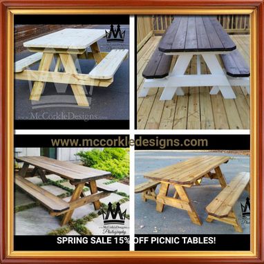 Custom Made Picnic Tables Outdoor Seating!