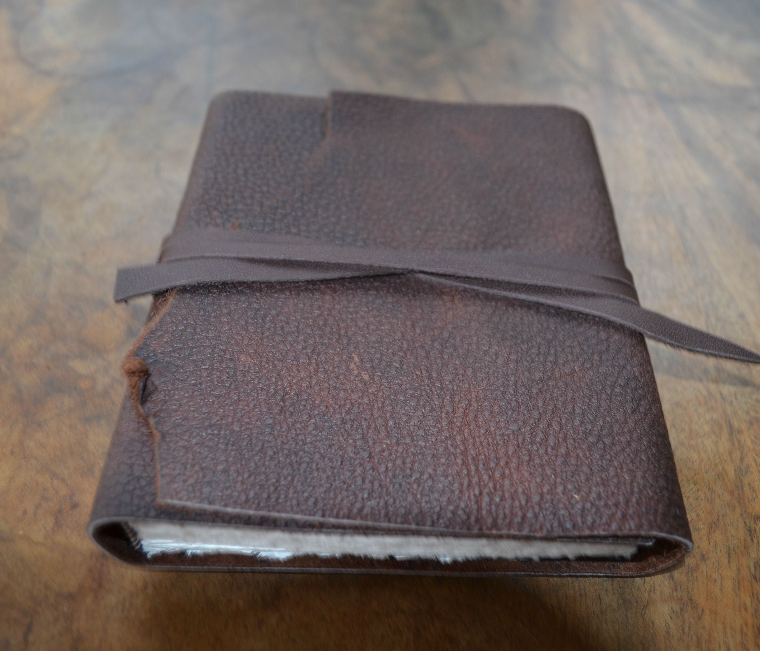 Buy Hand Made Brown Bull Hide Leather Bound Adventure Cowboy Journal ...