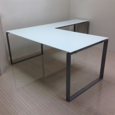 Custom Made Aspen Glass Top L-Shape - Customize Desks