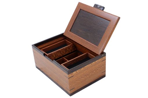 Custom Made Men’S Valet & Watch Box | Solid Lace Wood & Wenge