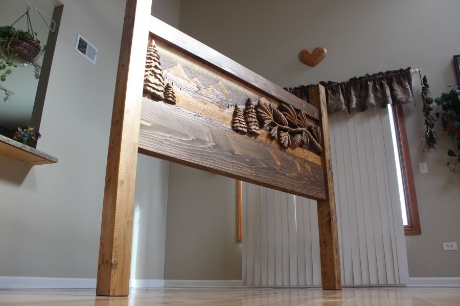 Hand Crafted Custom Carved, Custom Headboards For King Beds
