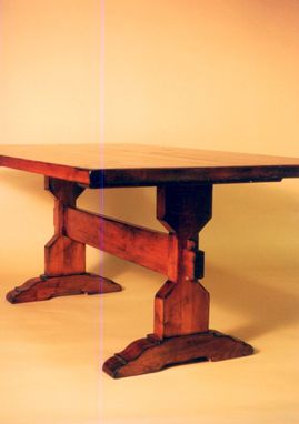 Custom Made "Buffalo Mountain Lodge" - Alder Trestle Dining Table