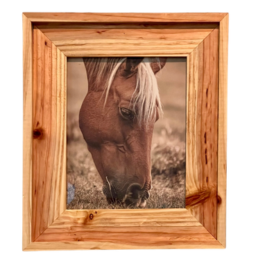 Custom Made Cowboy Series, Handcrafted 2.5" Wide, Raised Edge Western Cedar Photo Frame