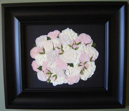 Custom Made Pressed Flower Art ~ Bridal Bouquet