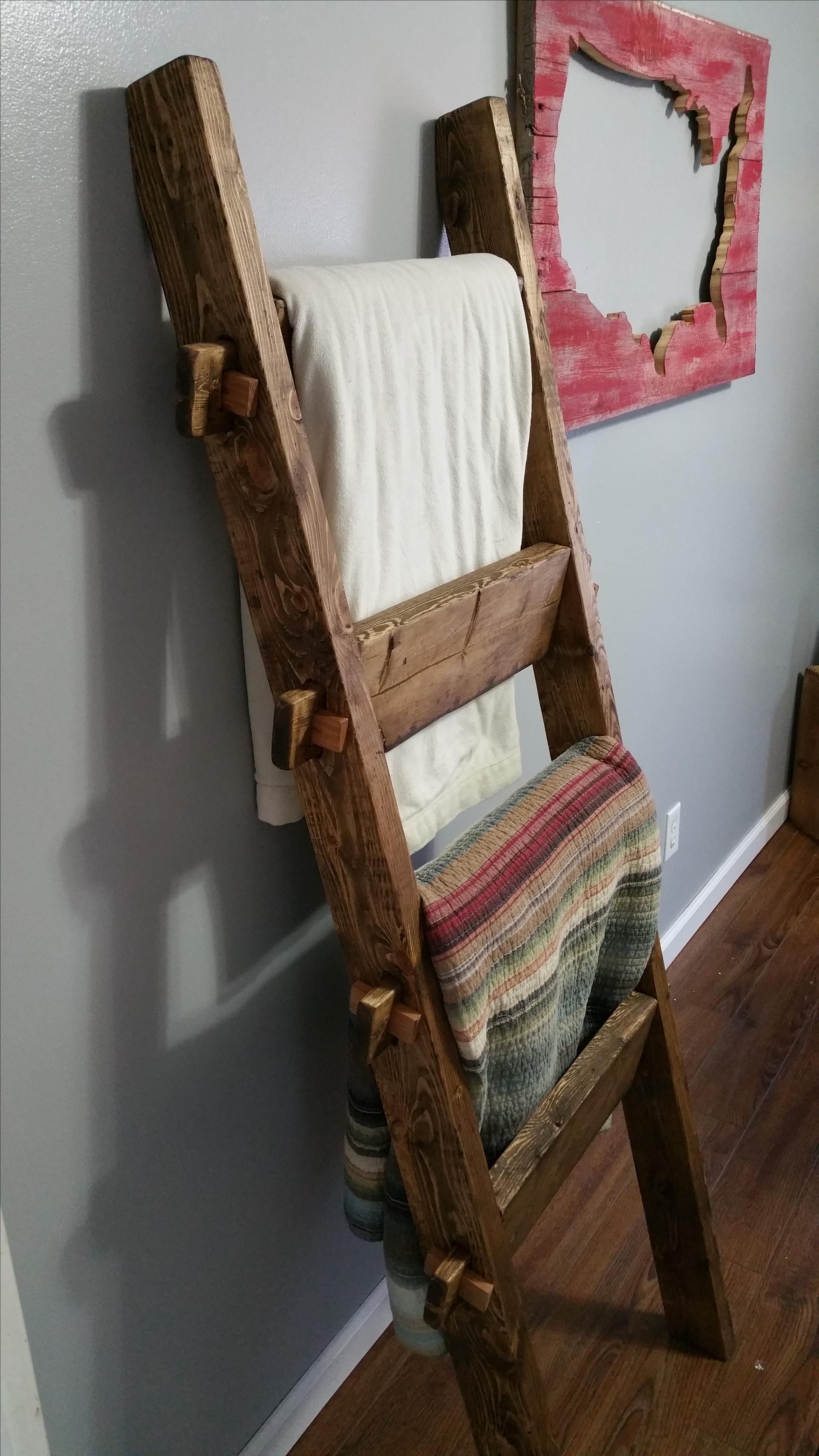 Custom Made Blanket Ladder By Wigal Wood Works