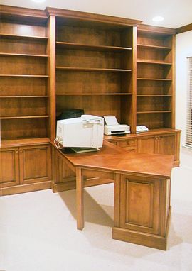 Custom Made Small Home Office In Birch