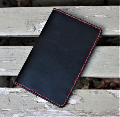 Custom Made Handmade Horween Chromexcel Black Leather Field Notes Moleskine Cover Wallet