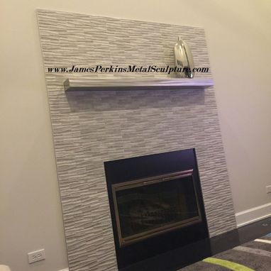 Custom Made Modern Stainless Steel Fireplace Mantels