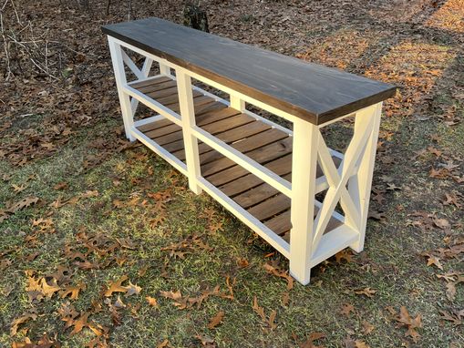Custom Made Farmhouse X Sofa Table