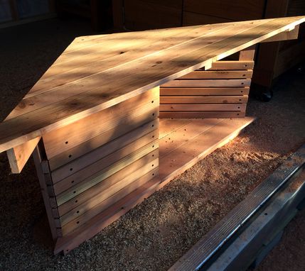 Custom Made Custom Triangle Redwood Dog House