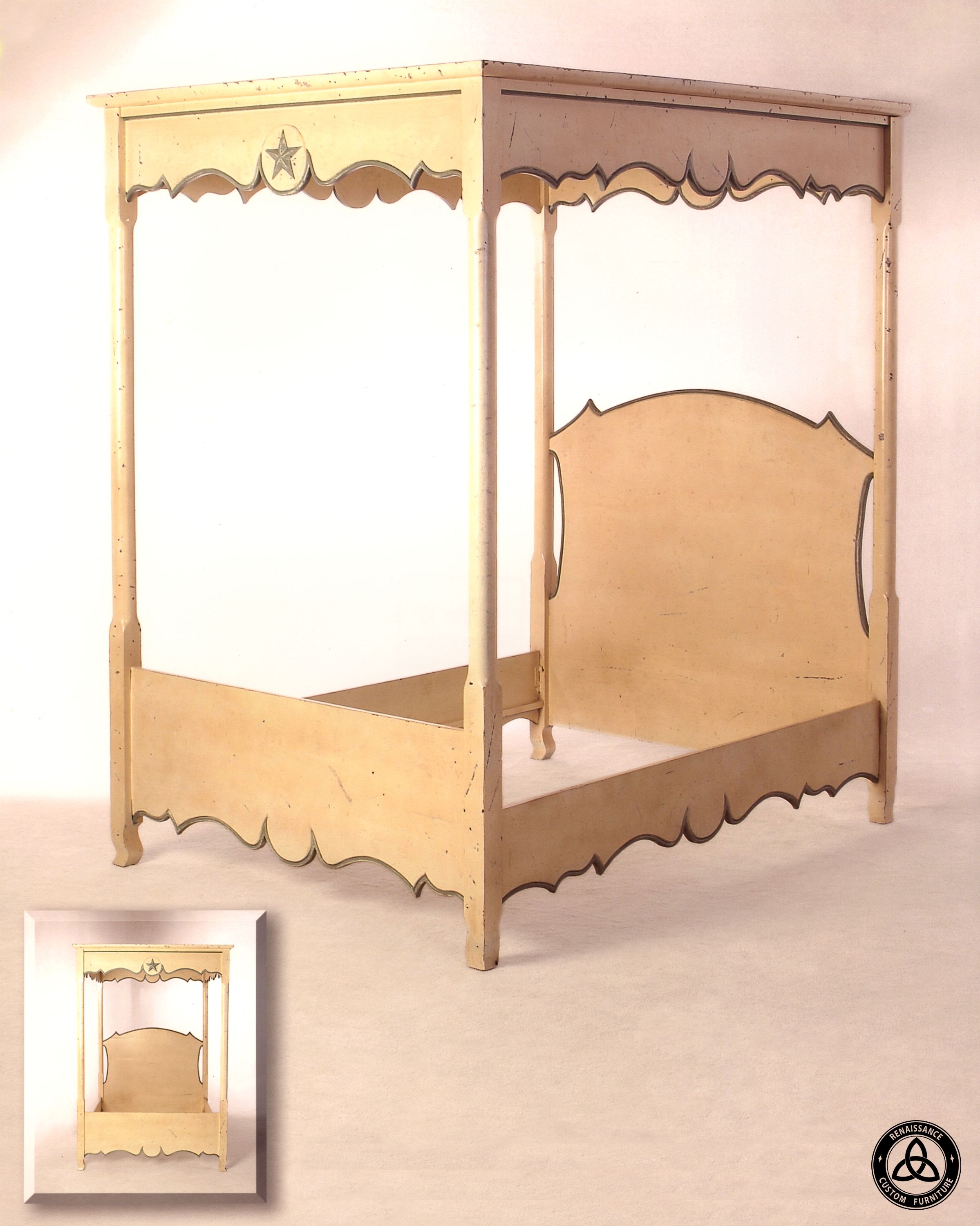 Custom 1201b French Country Canopy Bed By Renaissance Custom Furniture